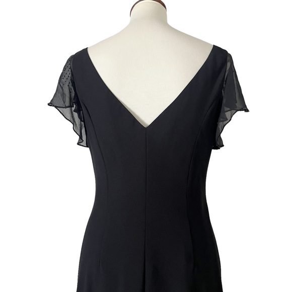 Jones New York Chiffon‎ Beaded Sparkle in Black - Picture 8 of 12